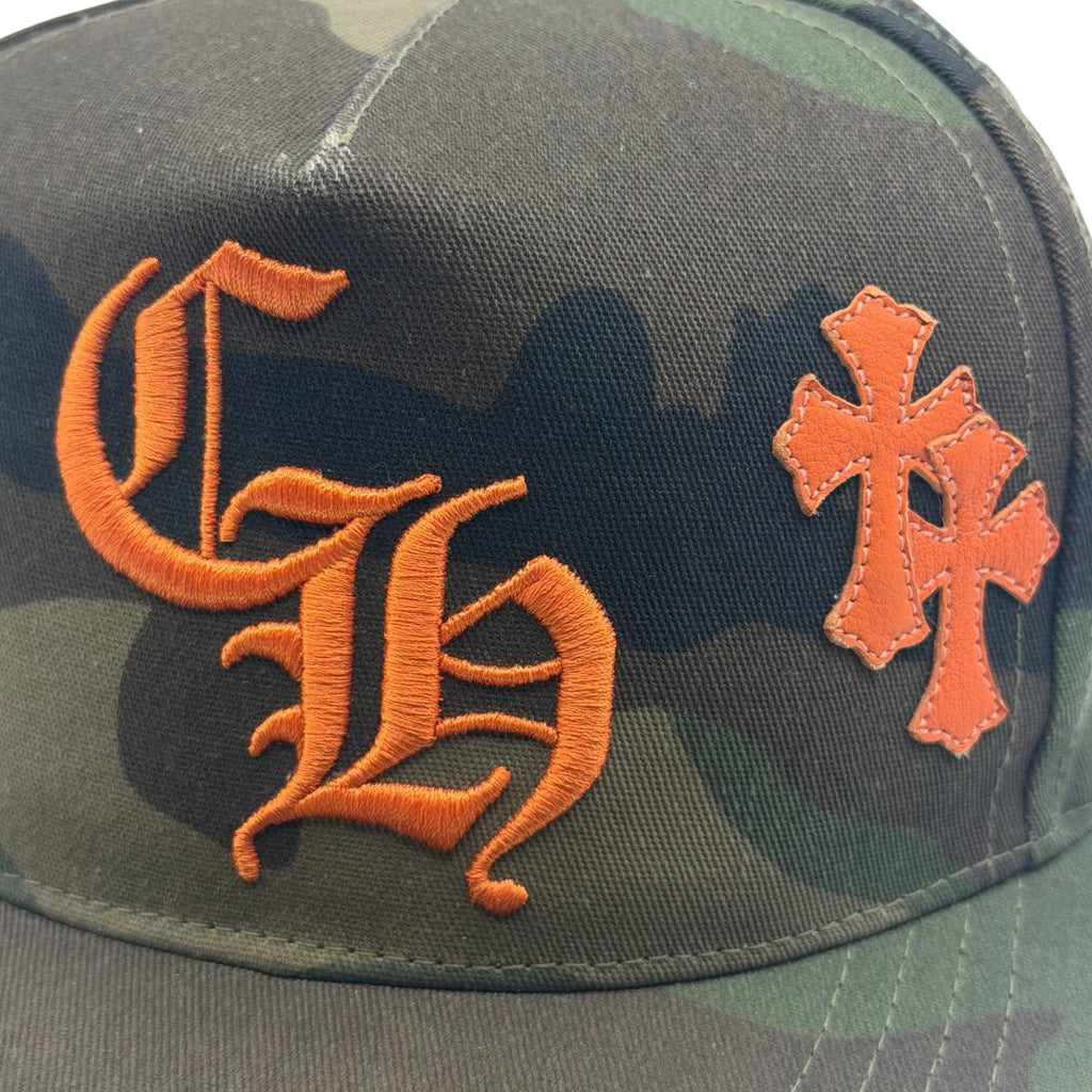 Chrome Hearts Cross Patch Hat Camo Orange