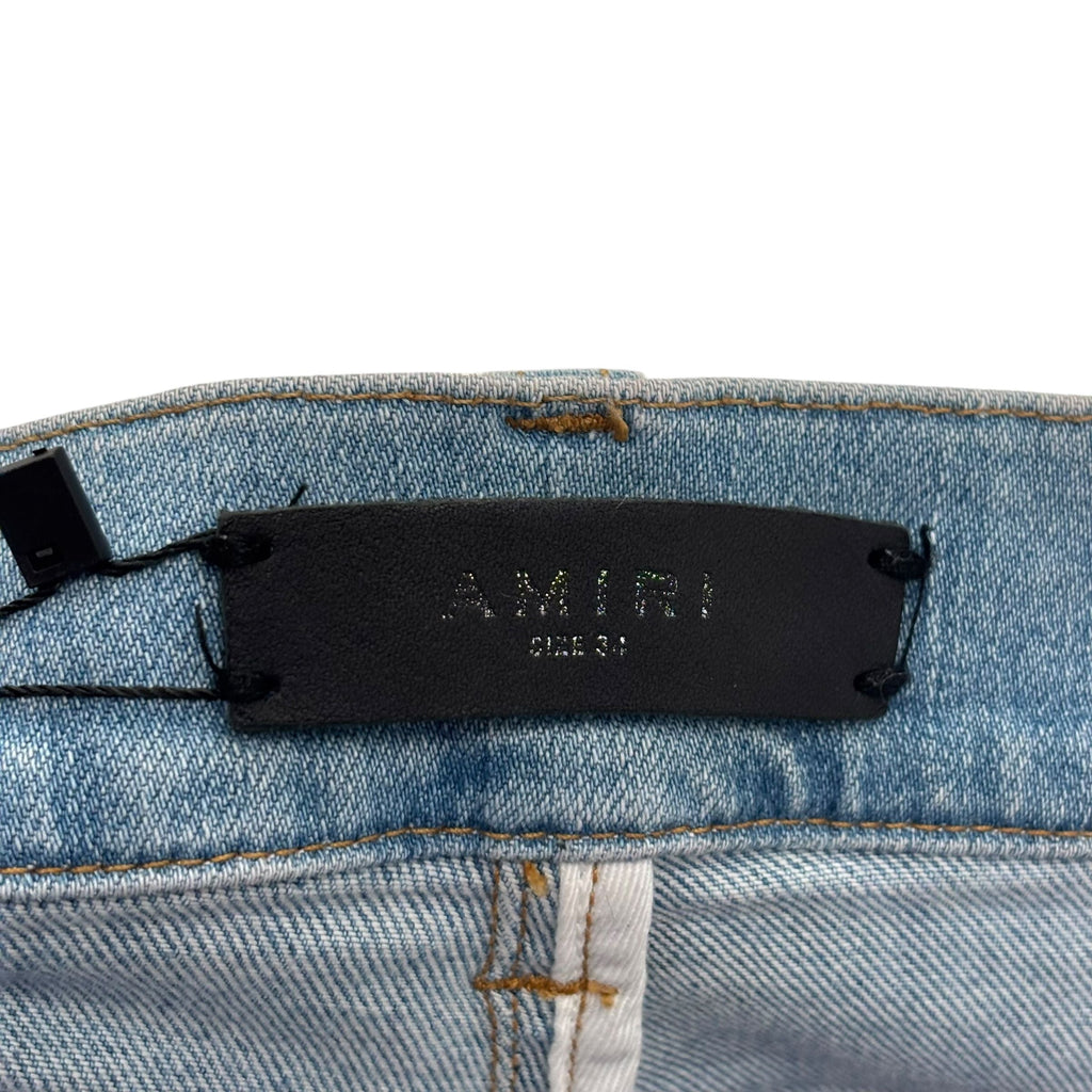 Amiri Blue Logo Jeans Lightwash