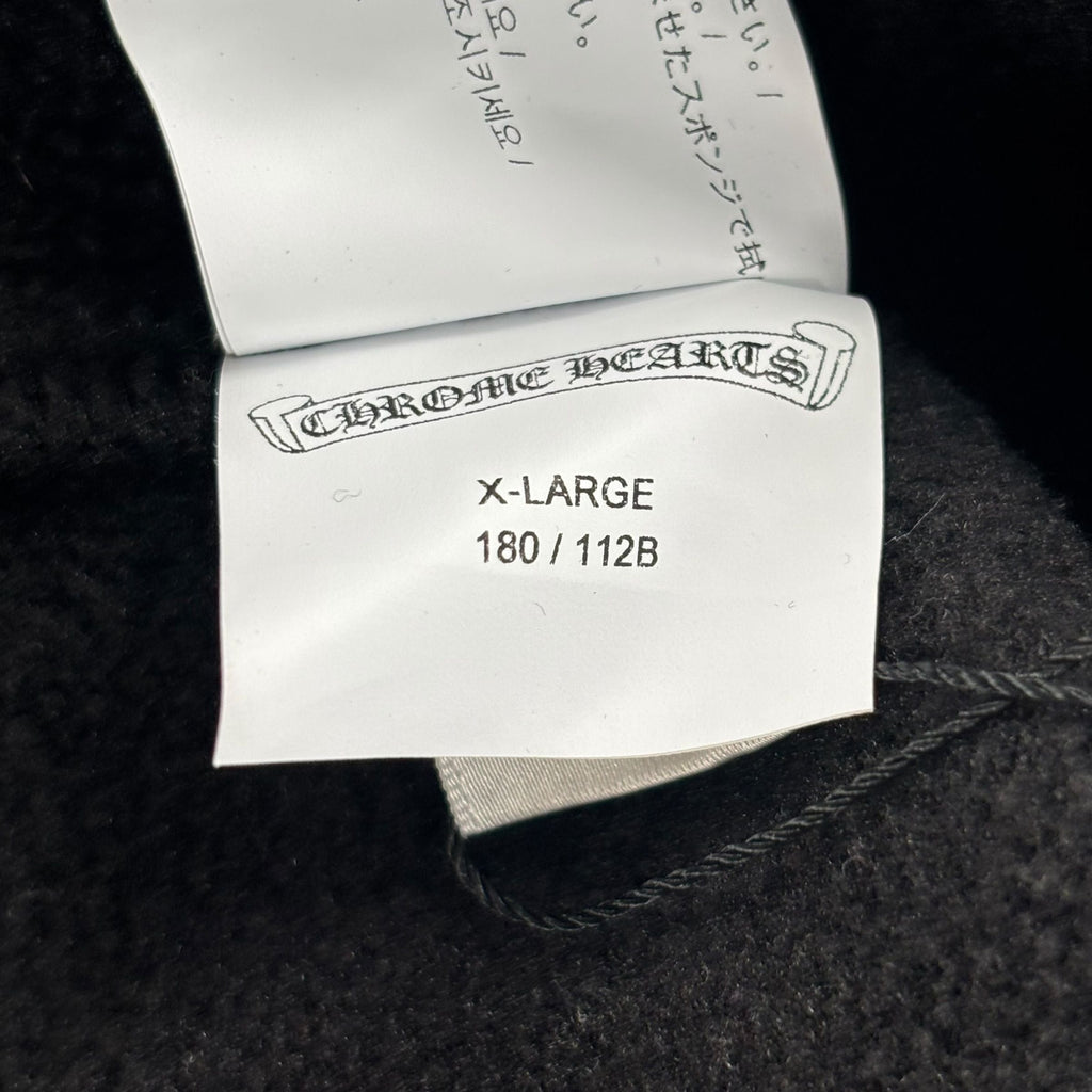 Chrome Hearts Half Zip Horse Shoe Fleece Jacket Black