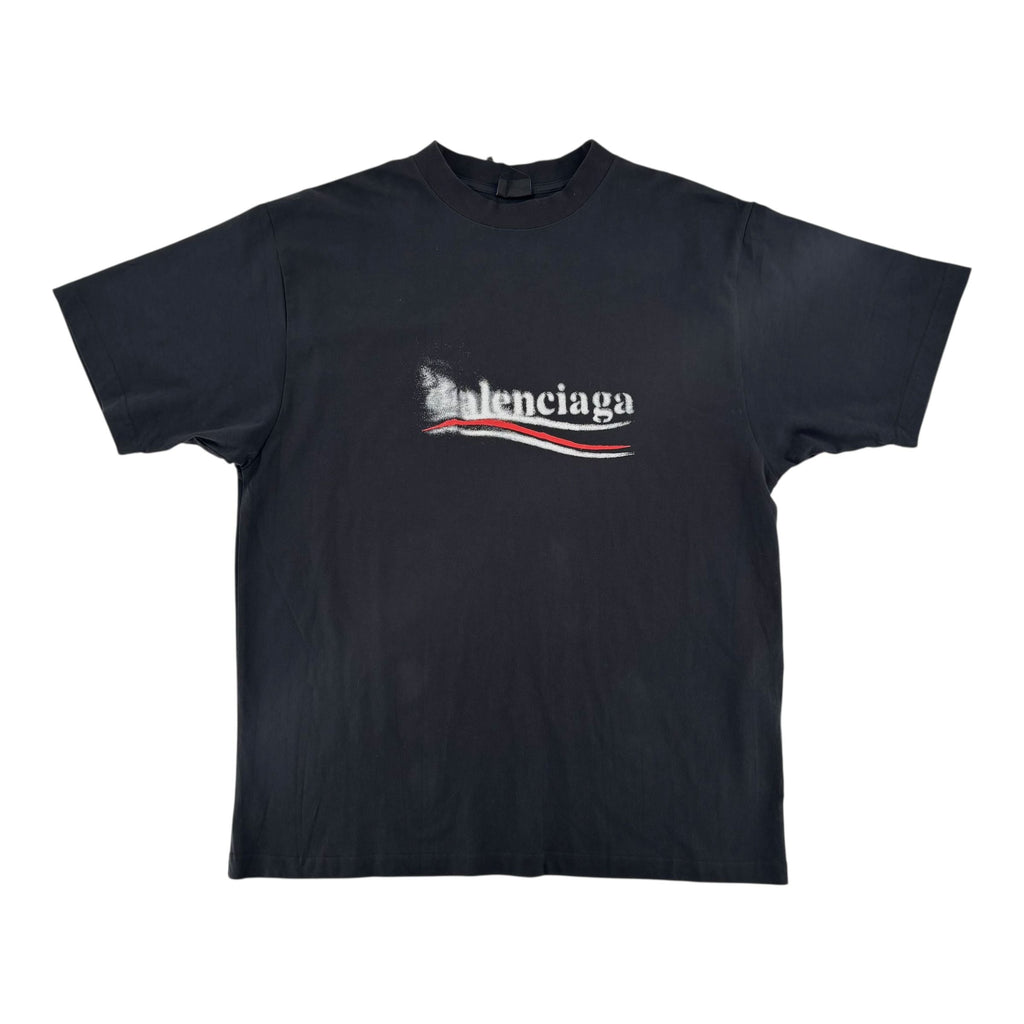 Balenciaga Political Campaign Stencil Shirt Faded Black