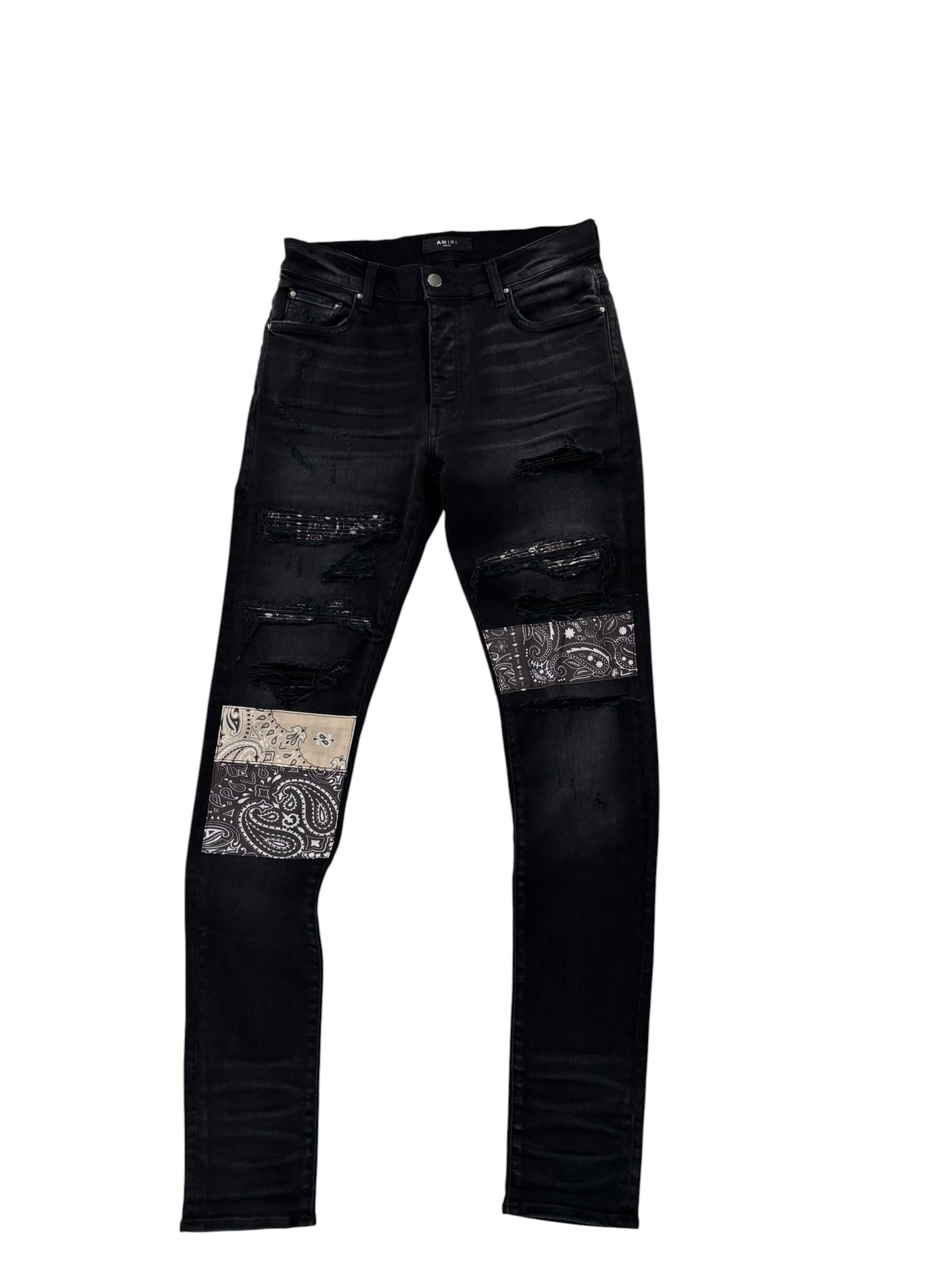 Amiri Bandana Patch Denim