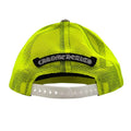 Chrome Hearts Cemetary Cross Trucker Hat Neon Yellow