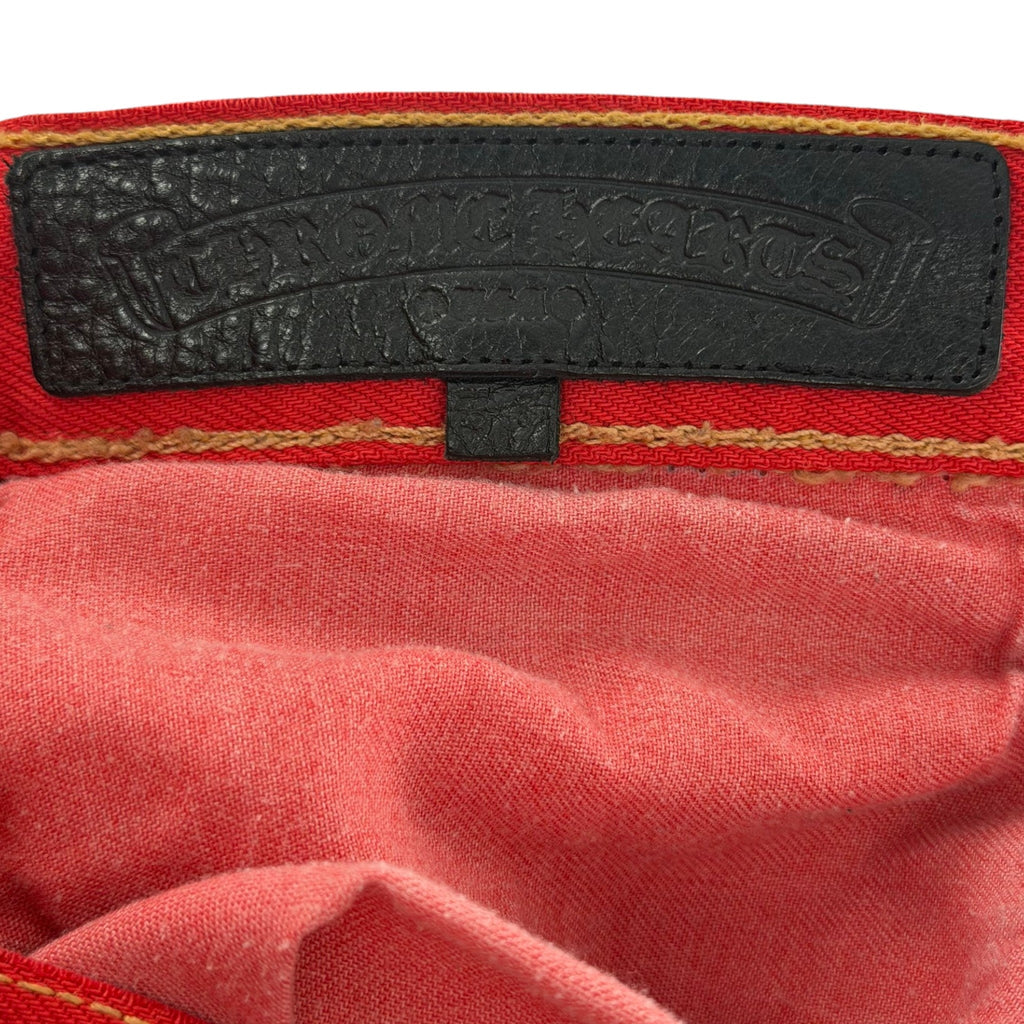 Chrome Hearts 16 Patch Jeans Red