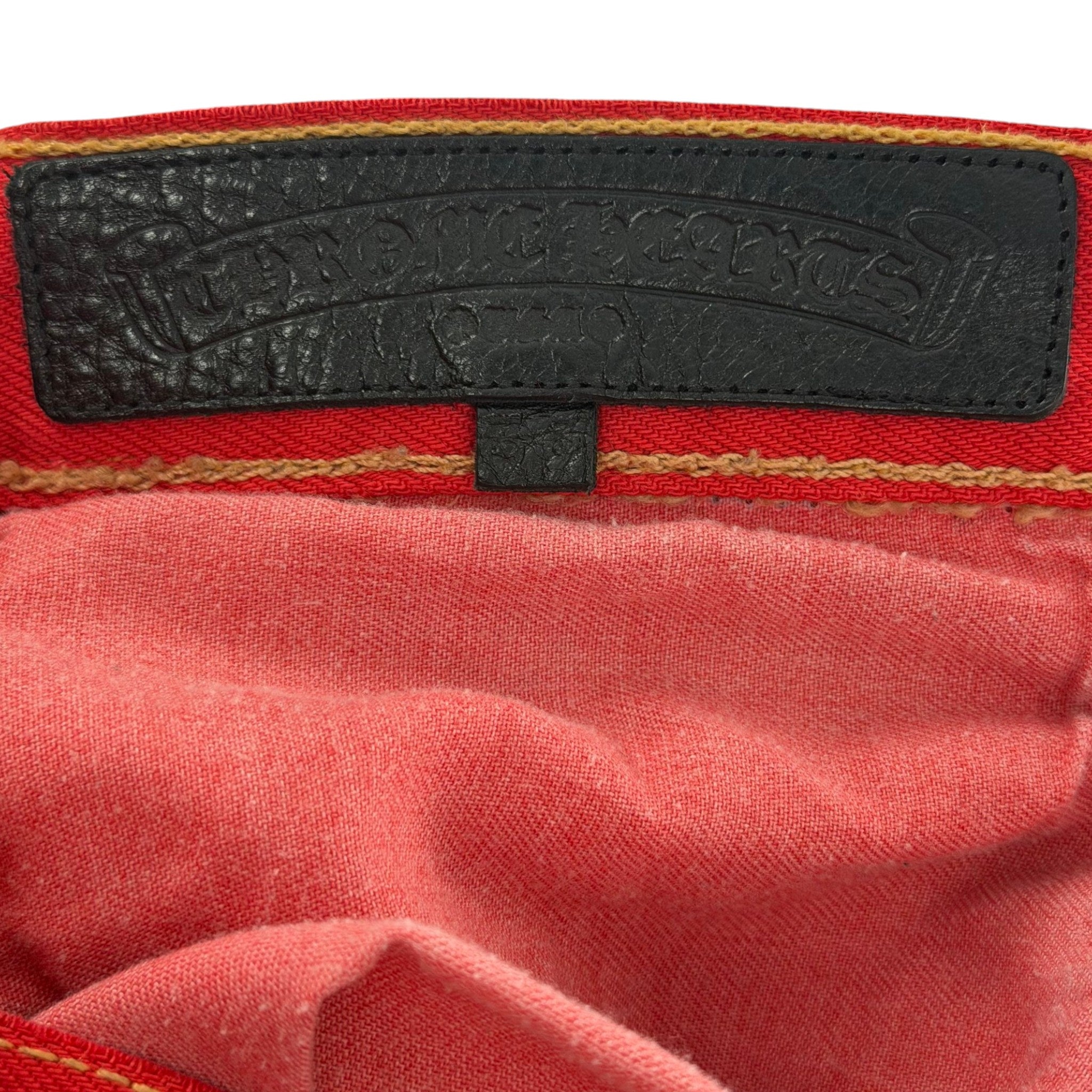 Chrome Hearts 16 Patch Jeans Red