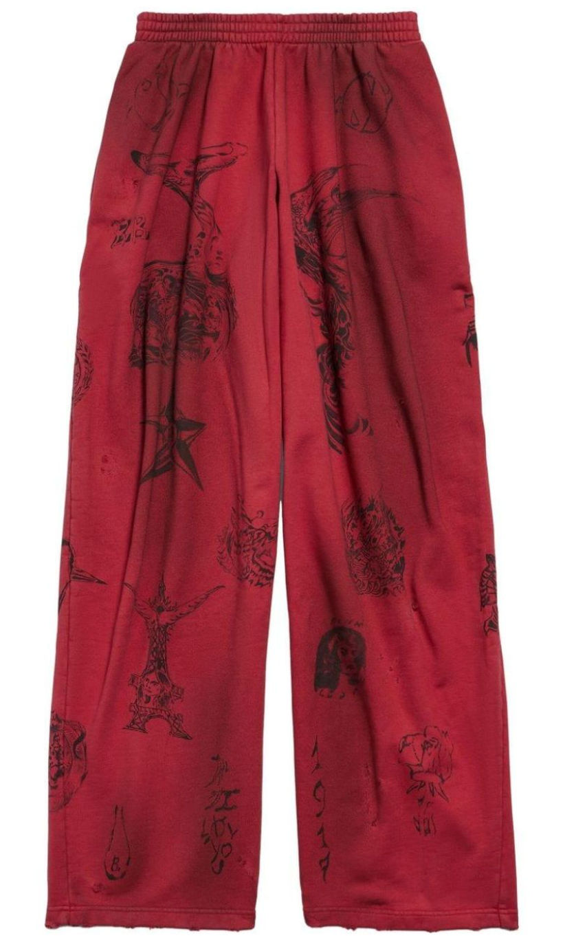 Balenciaga Red Tattoo Sweatpants