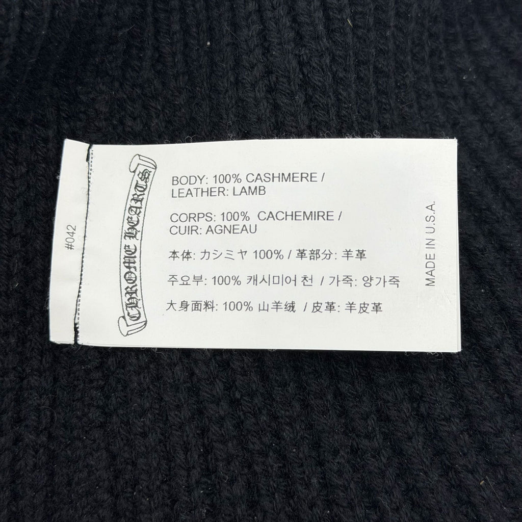 Chrome Hearts Cross 3 Cemetery Cross Patch Beanie Cap Black