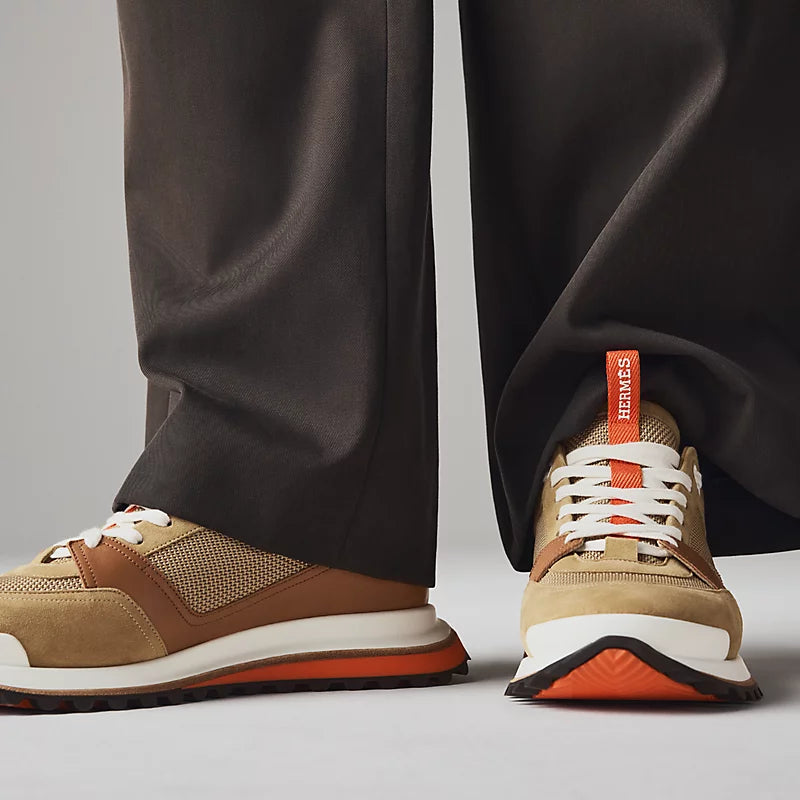 Hermès Leader sneaker Multicolore Beige Albâtre