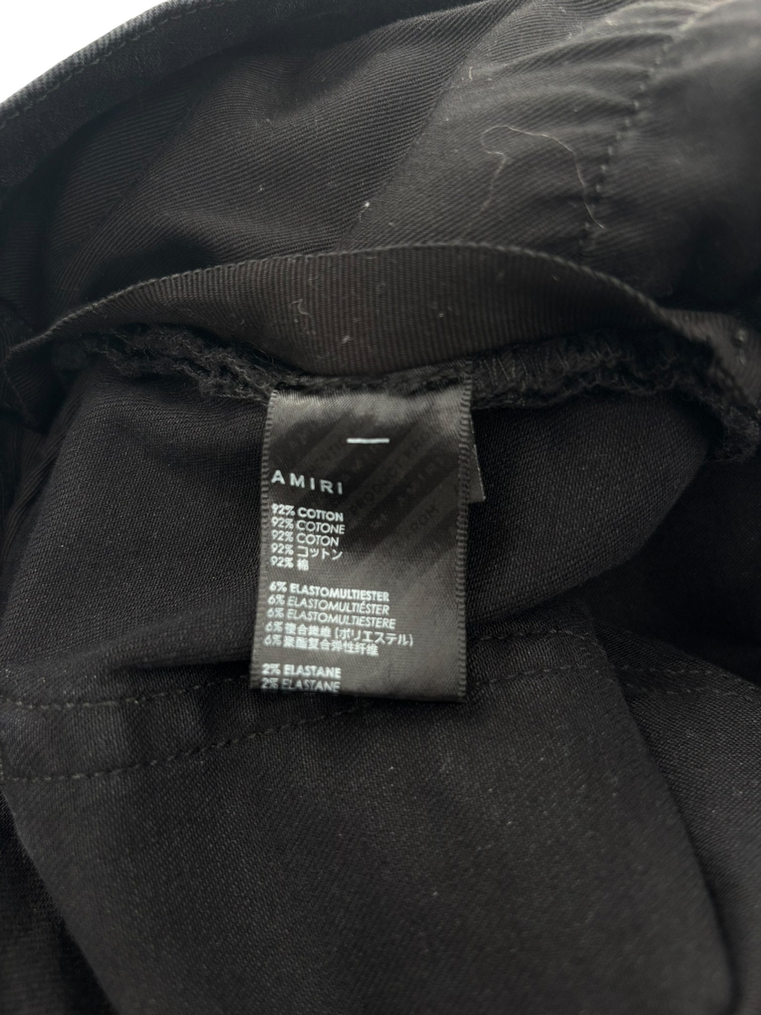 AMIRI MX1 Bandana Destroyed Skinny Fit Jeans Black/Brown