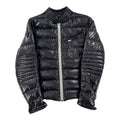 Moncler Logo Zip Puffer Coat Black