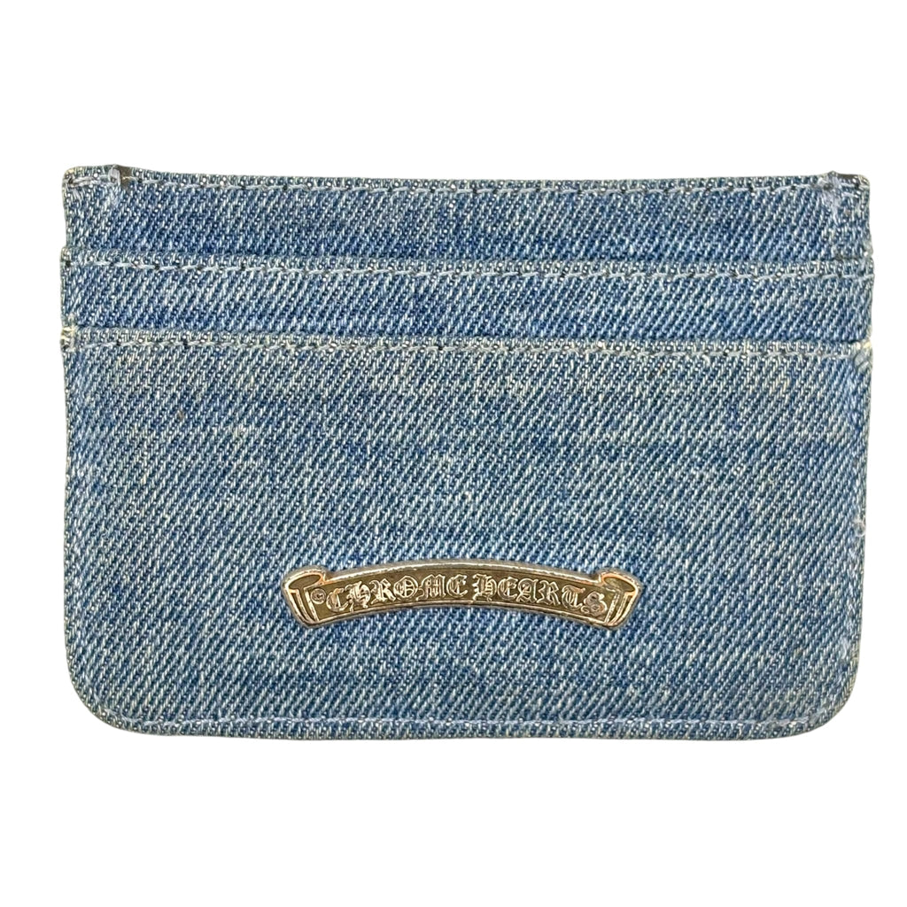 Chrome Hearts Double Side Cross Patch Denim Card Case