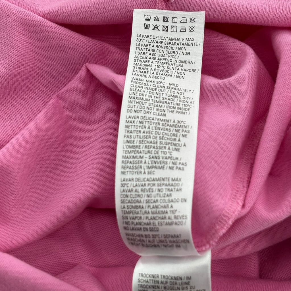 Balenciaga No Logo Printed Large Fit T-Shirt Pink