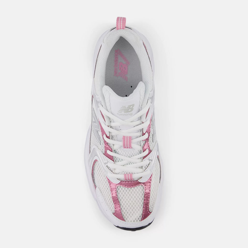 ニューバランス 530 WHITE with PINK SUGAR and Silver Metallic