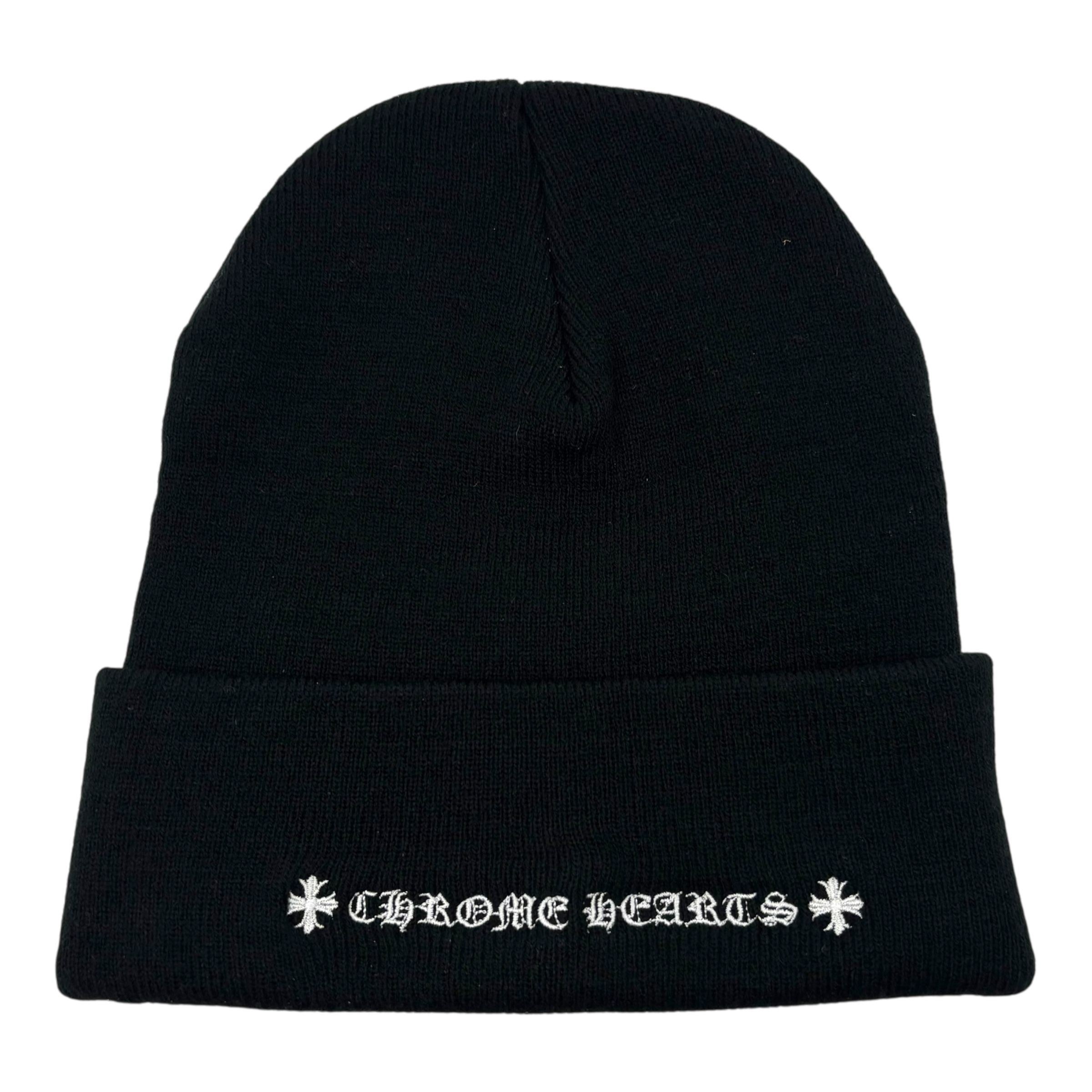 Chrome Hearts Embroidered CH Logo Beanie Black