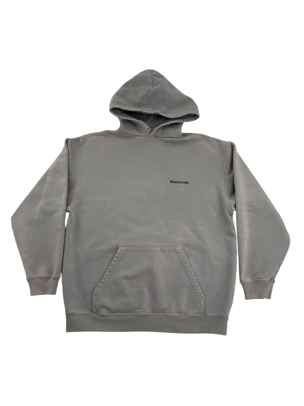 Balenciaga Grey Embroidered Hoodie