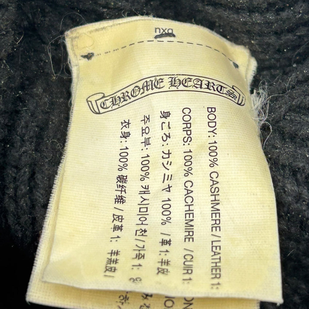 Chrome Hearts Matty Boy Silver Chomped Patch Cashmere Beanie