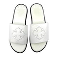 Chrome Hearts Leather Slides White