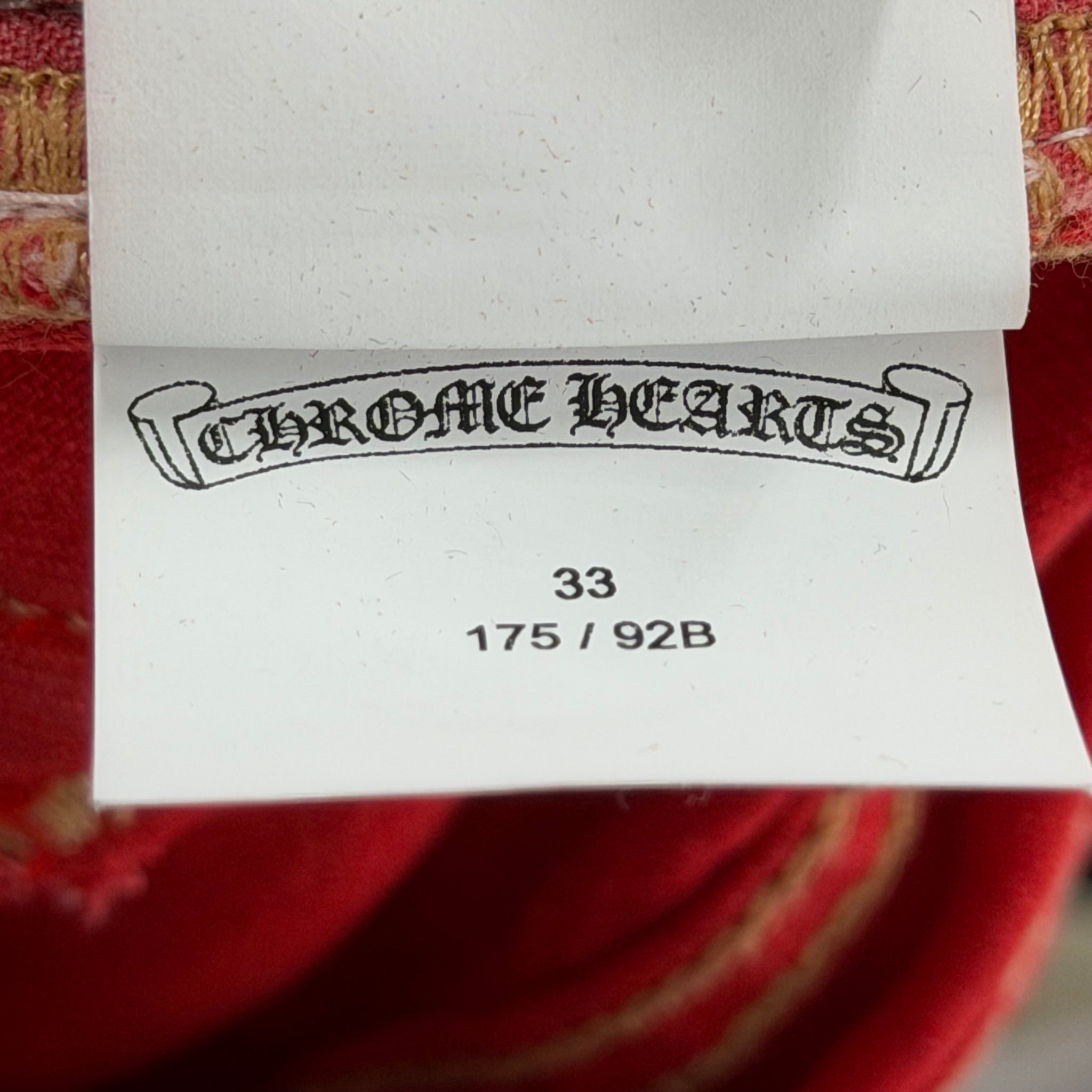 Chrome Hearts 16 Patch Jeans Red