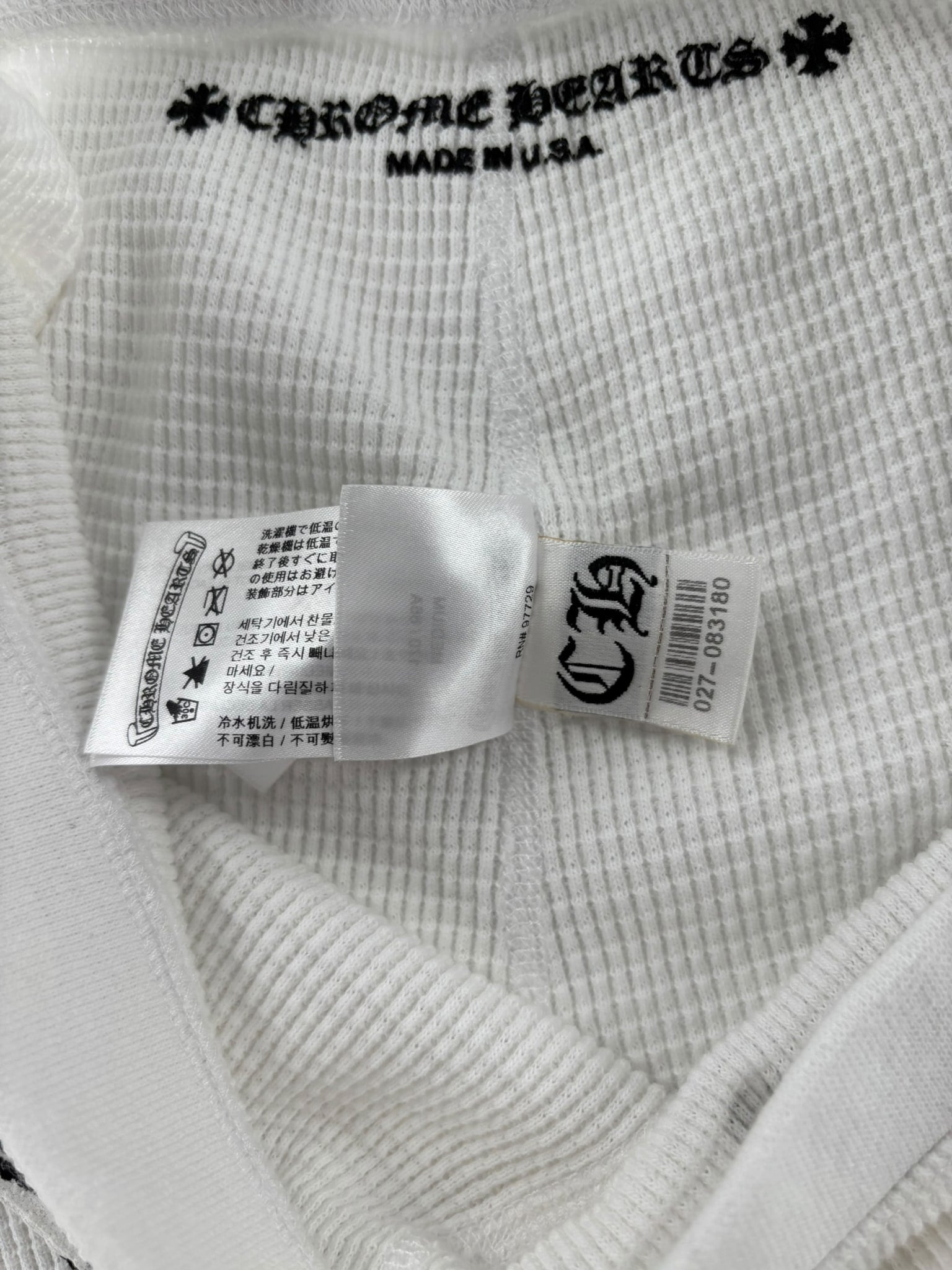 Chrome Hearts Matty Boy Sinister Thermal Bike Shorts White
