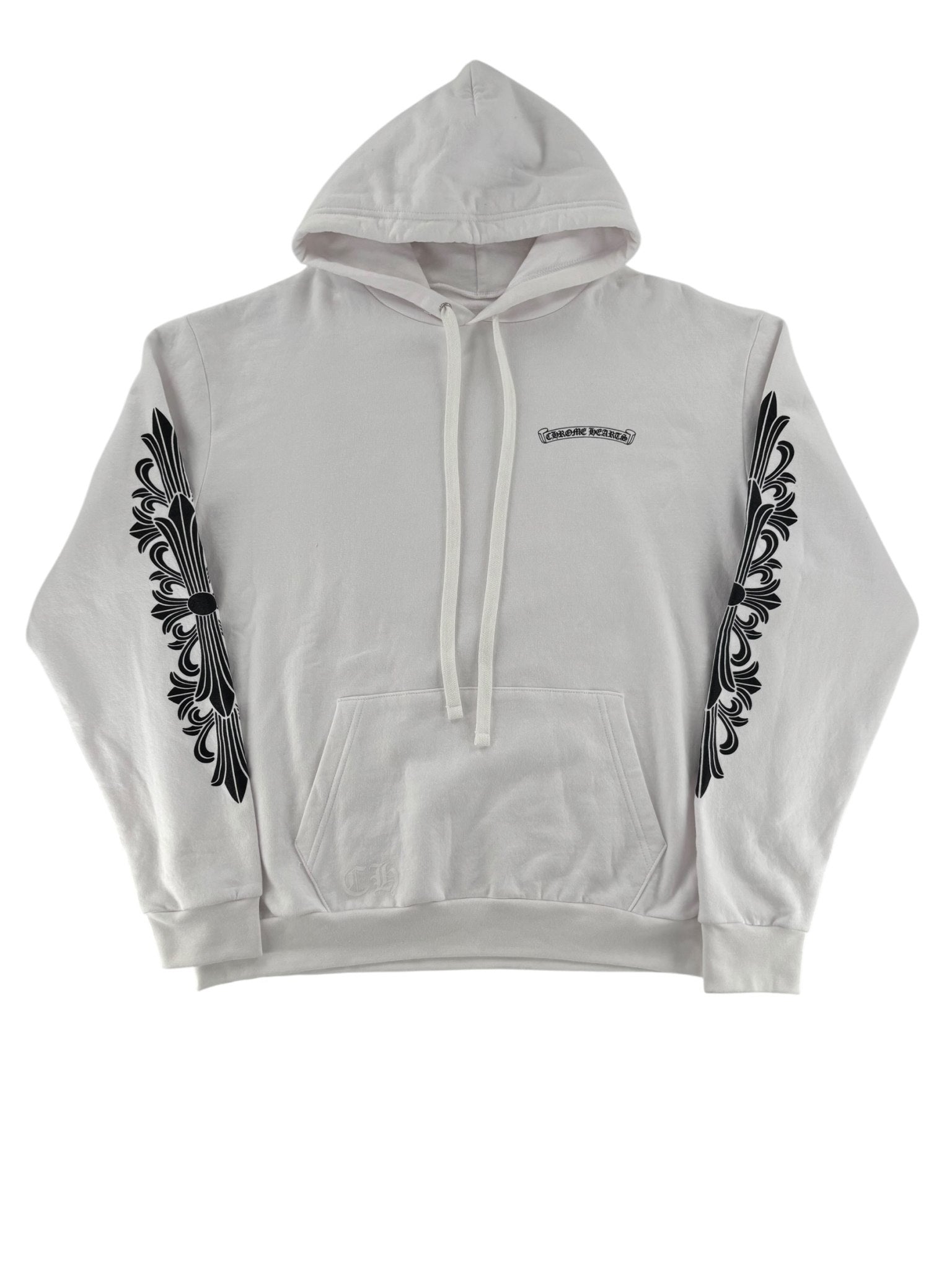 Chrome Hearts Eye Chart Dagger Hoodie White