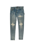 Amiri MX1 Lightwash Jeans White Ribbed