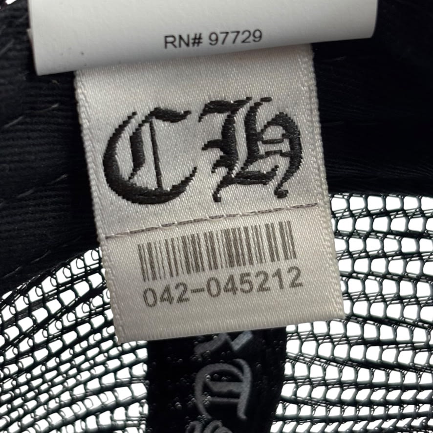 Chrome Hearts Pony Hair Cemetery Cross Patch Trucker Hat