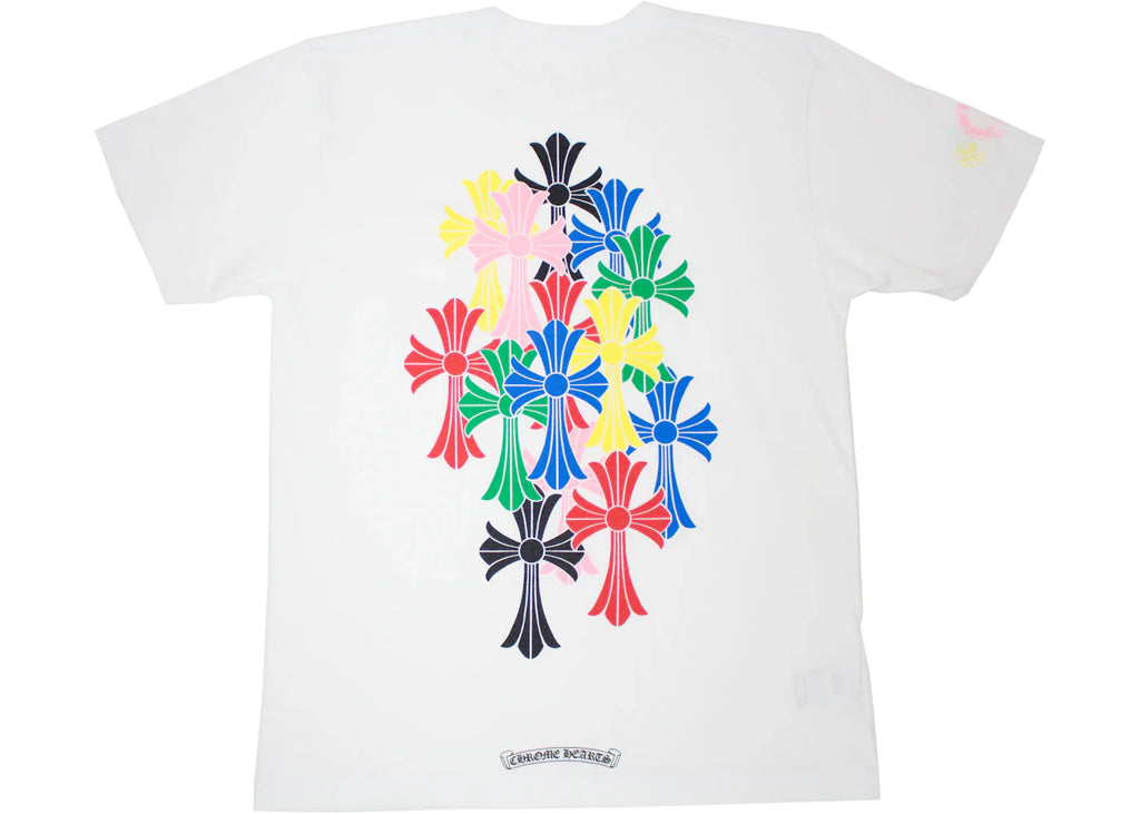 Chrome Hearts Multi Color Cross Cemetery T-shirt White