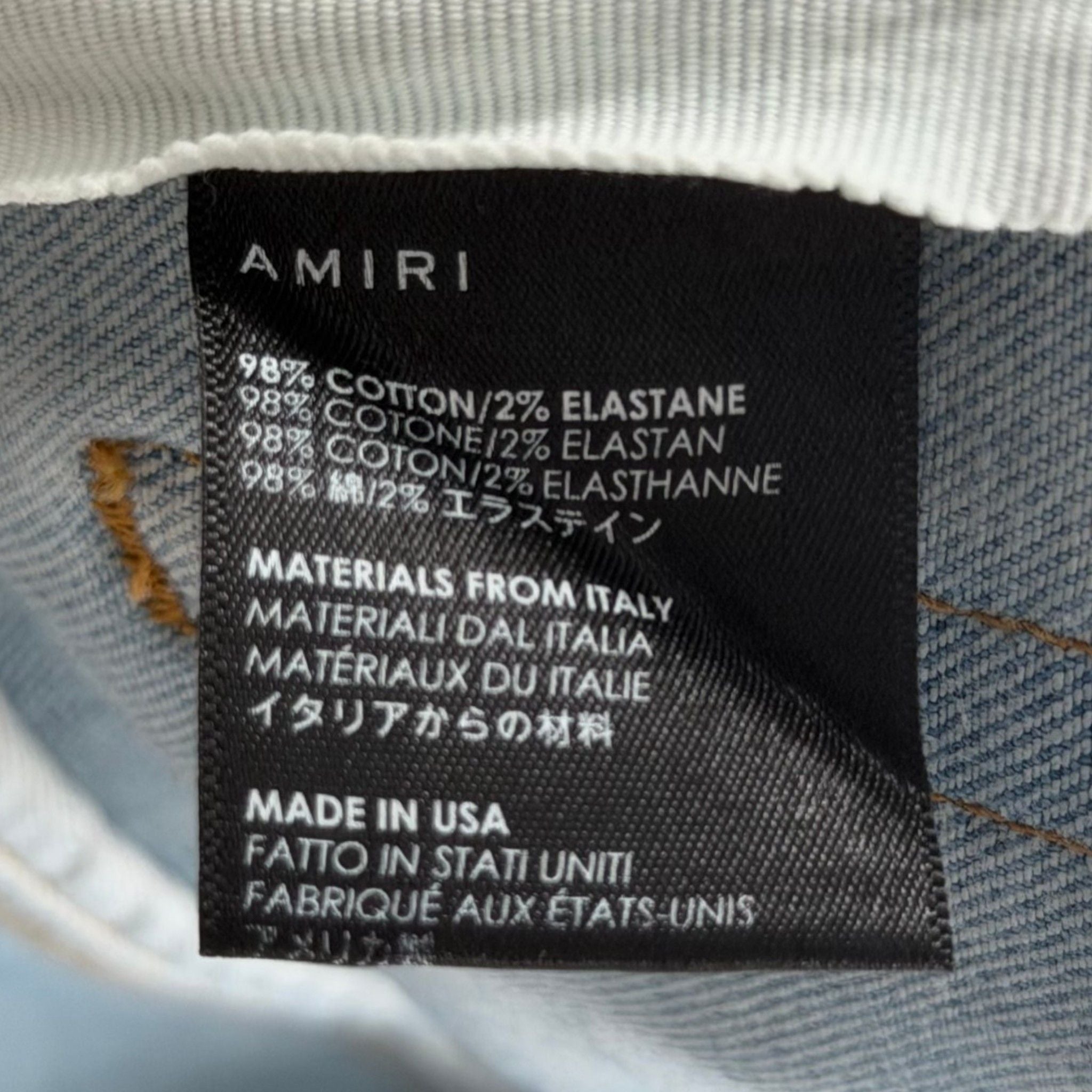 Amiri Distressed Jeans Blue