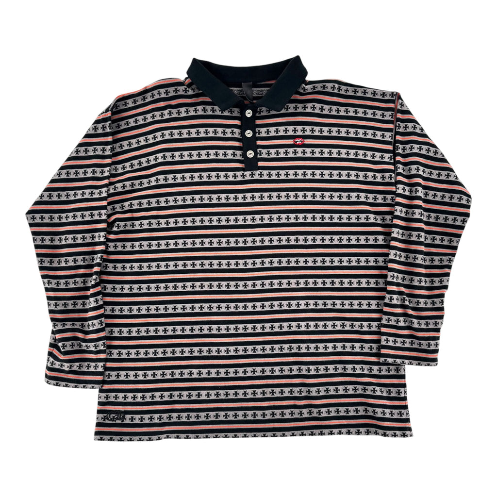 Chrome Hearts Matty Boy Stripe Polo Longsleeve