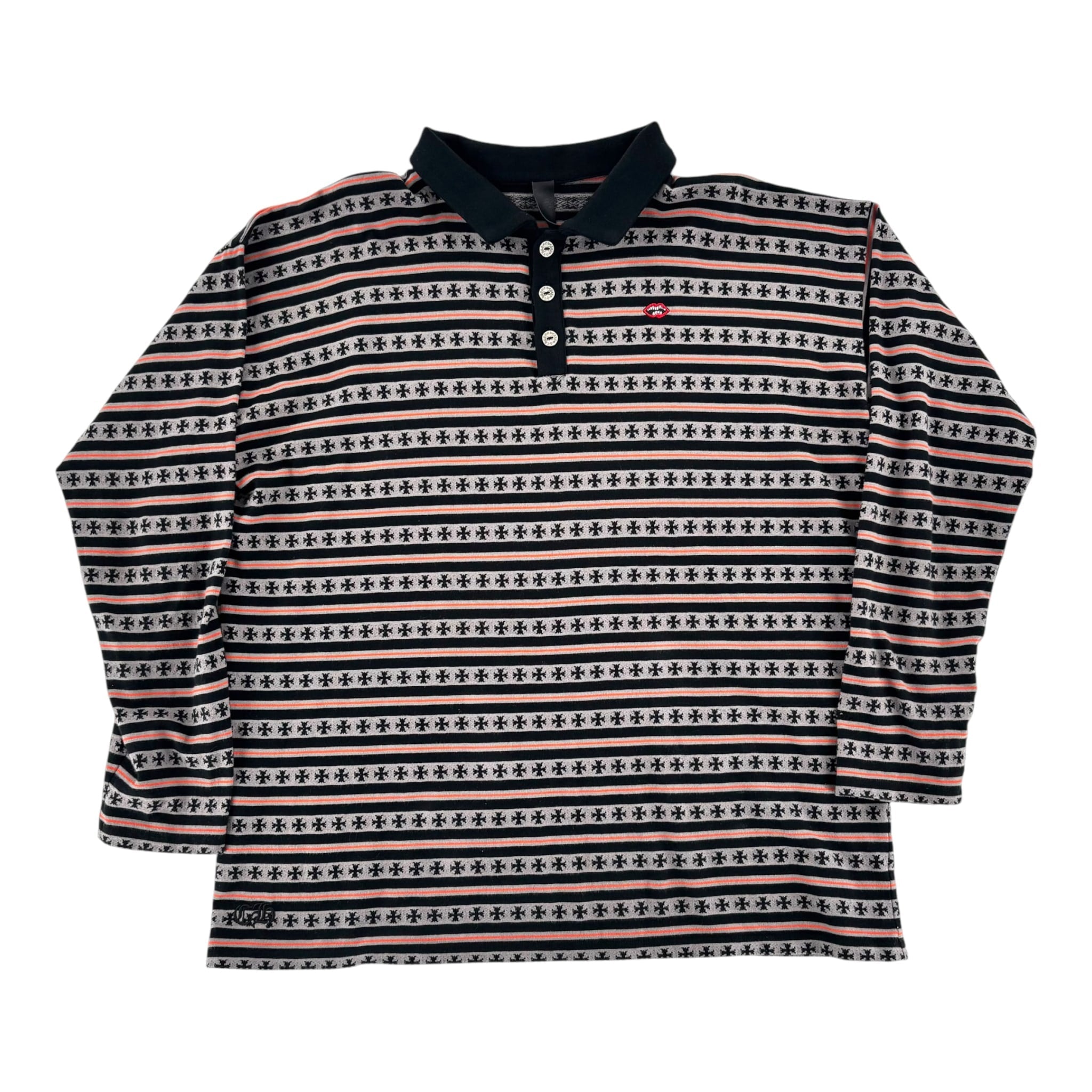 Chrome Hearts Matty Boy Stripe Polo Longsleeve