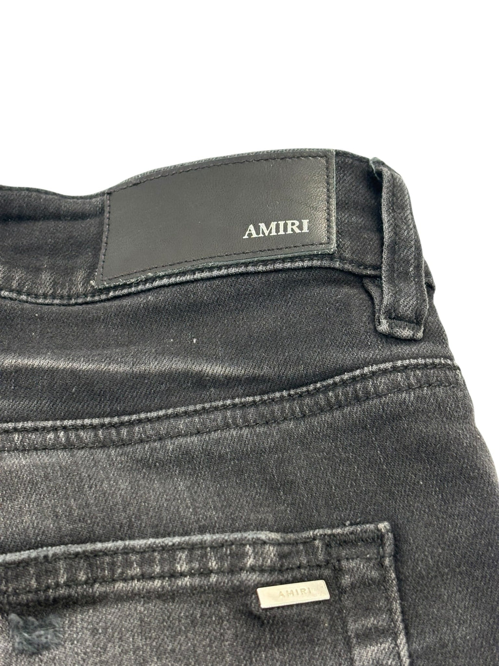 Amiri Multi Logo Patch Denim Black