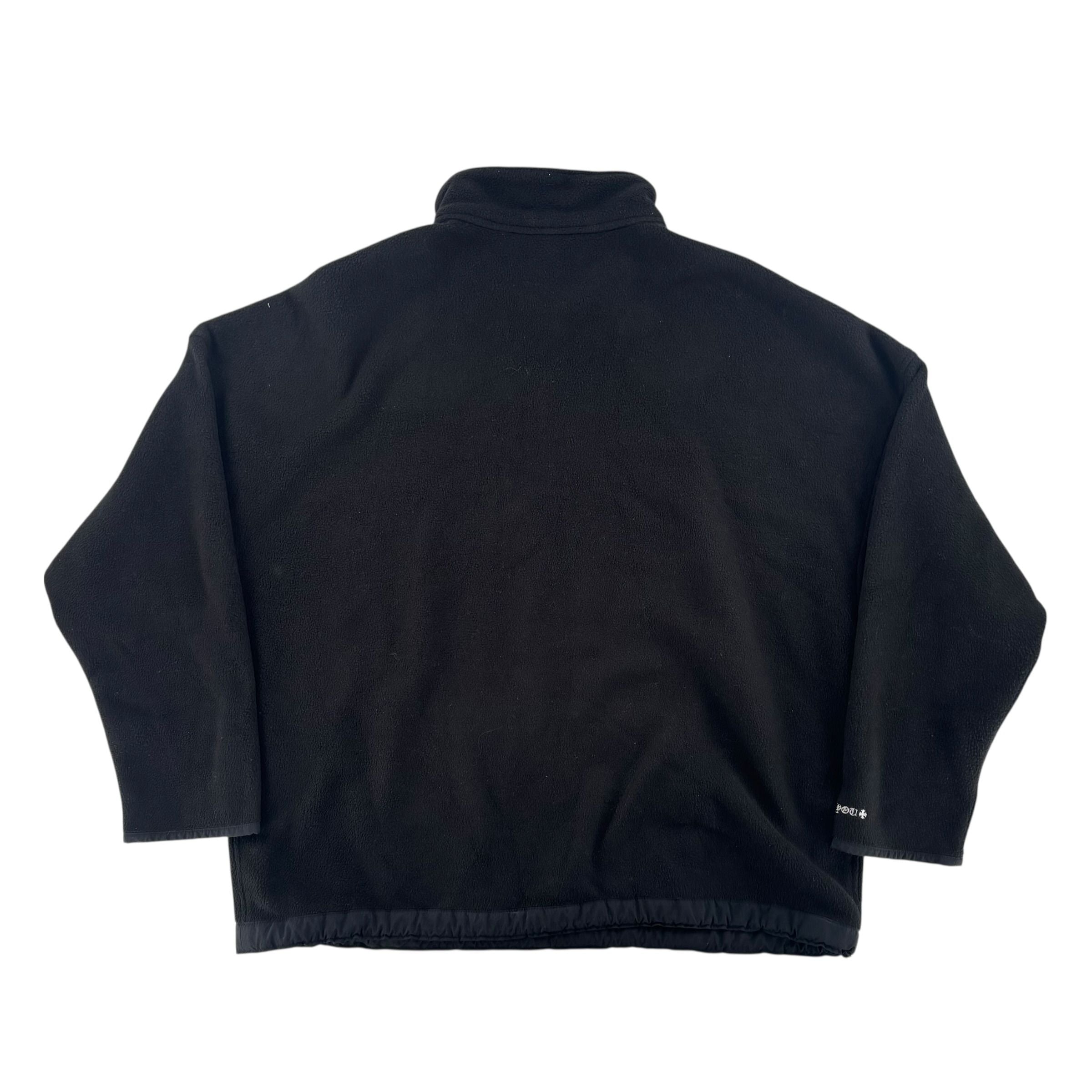 Chrome Hearts Half Zip Horse Shoe Fleece Jacket Black