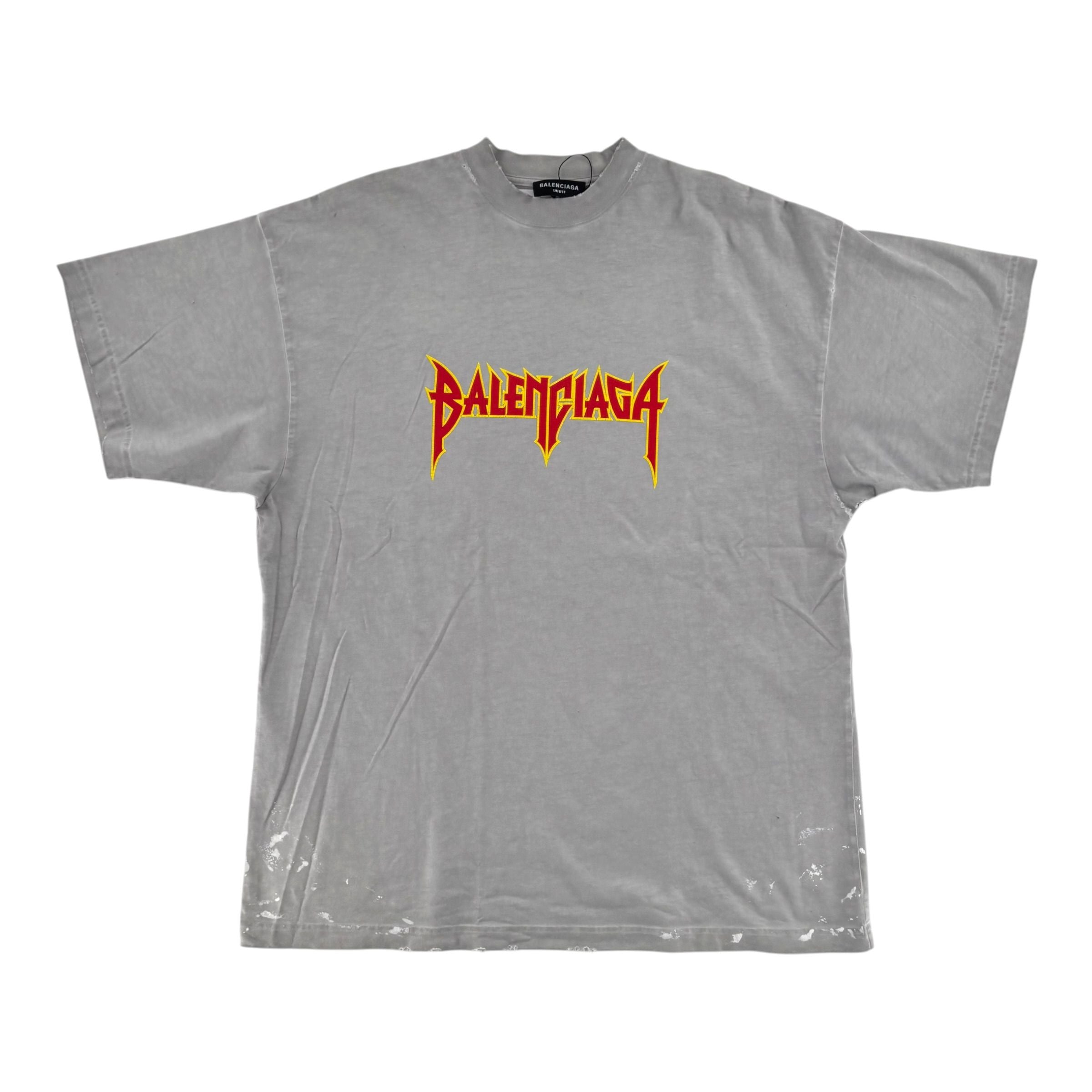 Balenciaga Metal Vintage Oversized T-Shirt White/Multi