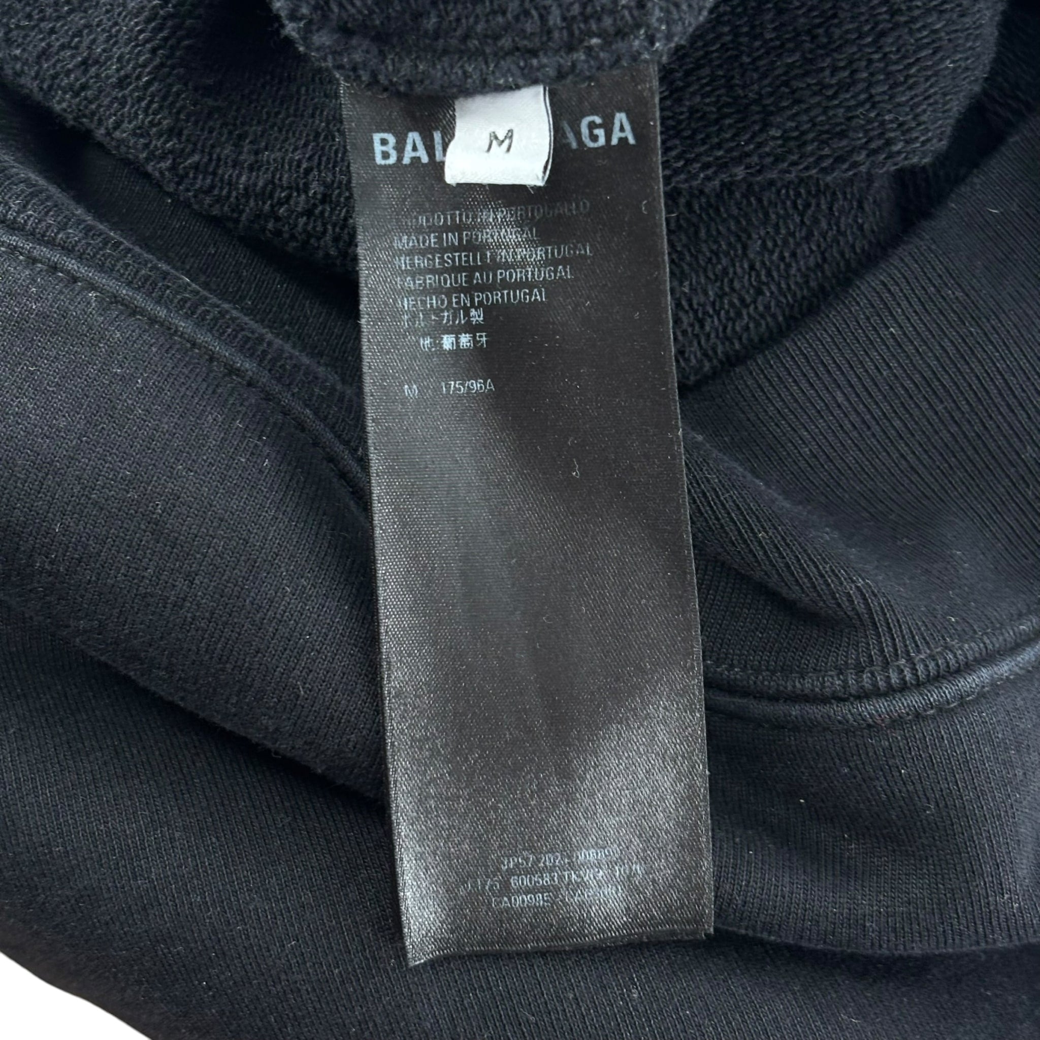 Balenciaga Political Campaign Large Fit Hoodie Black