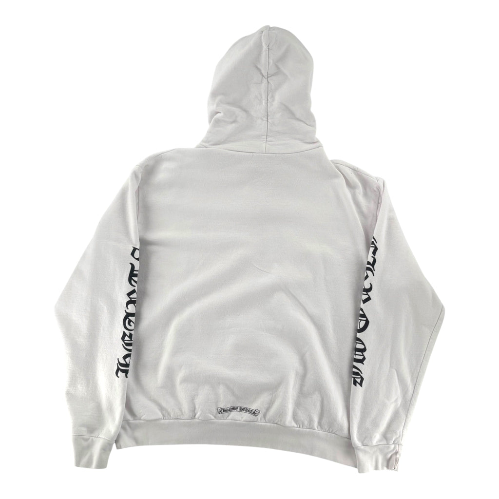 Chrome Hearts Vertical Logo Hoodie White