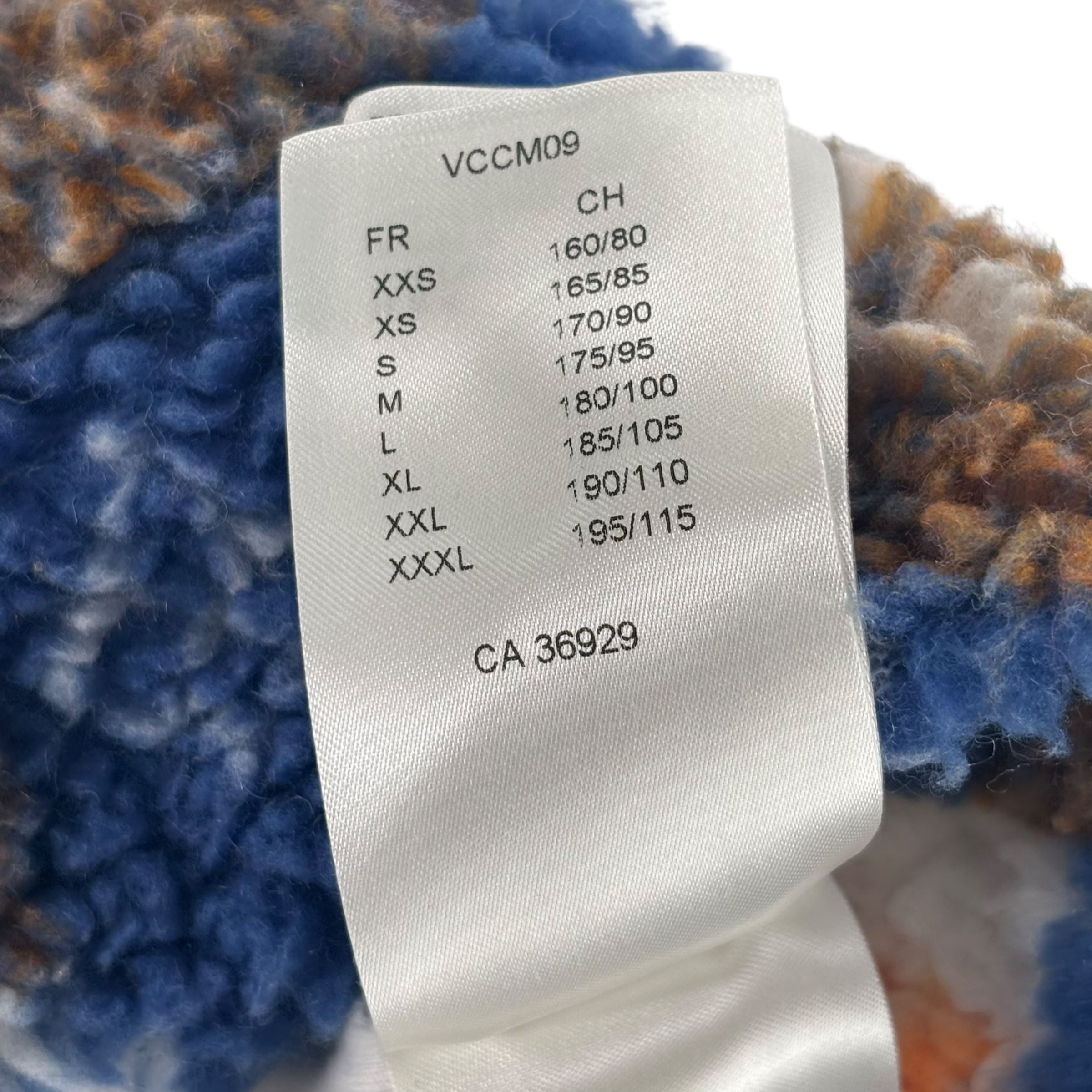 Louis Vuitton Jacquard Camo Fleece Jacket Blue/Orange/White