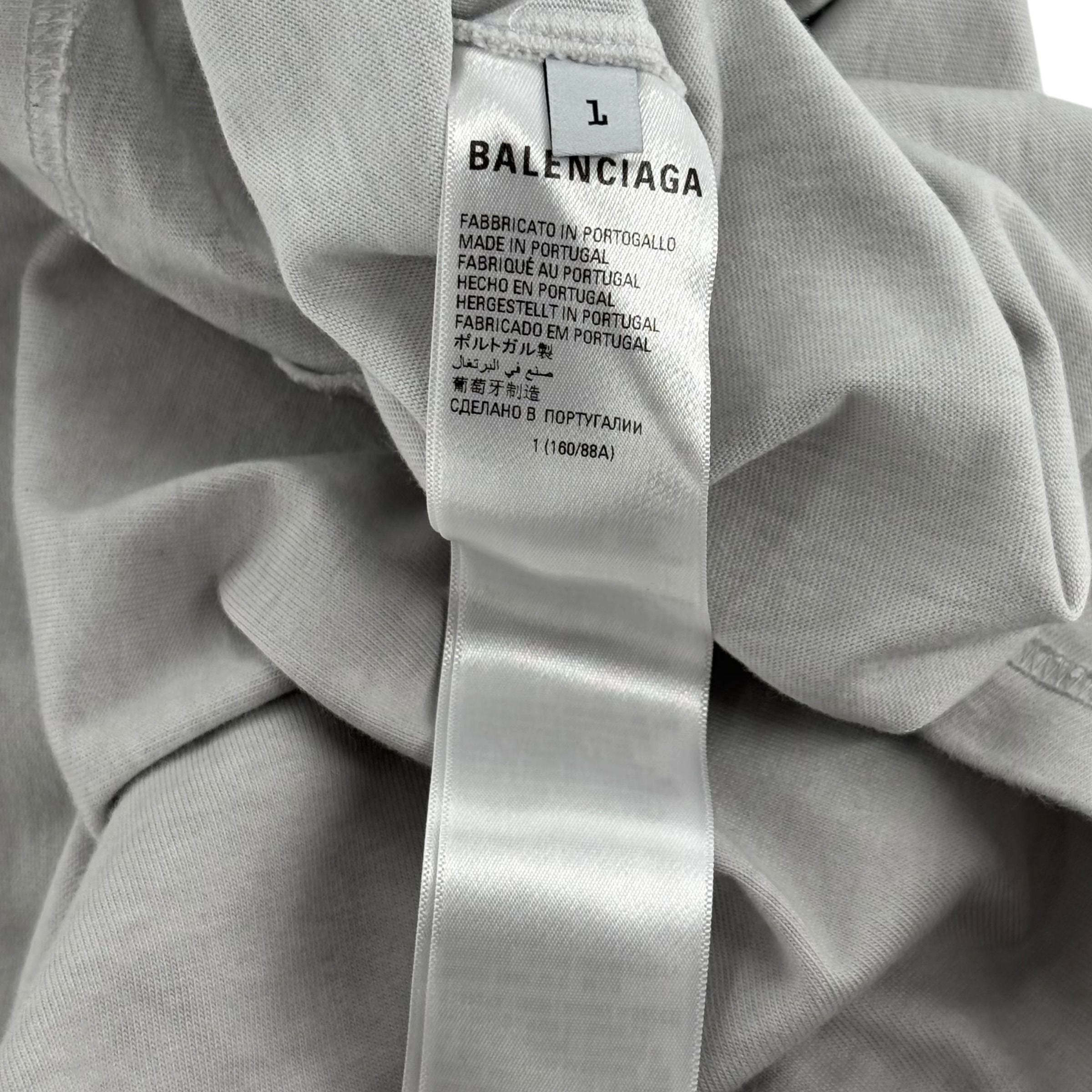 Balenciaga Metal Vintage Oversized T-Shirt White/Multi