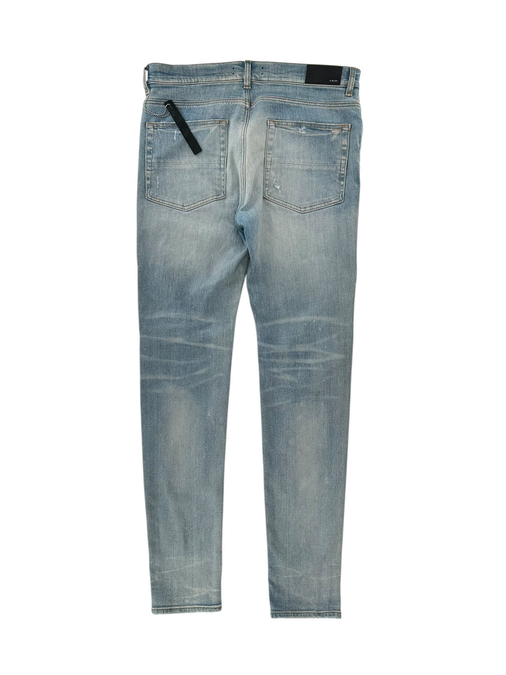Amiri MX1 Lightwash Jeans White Ribbed