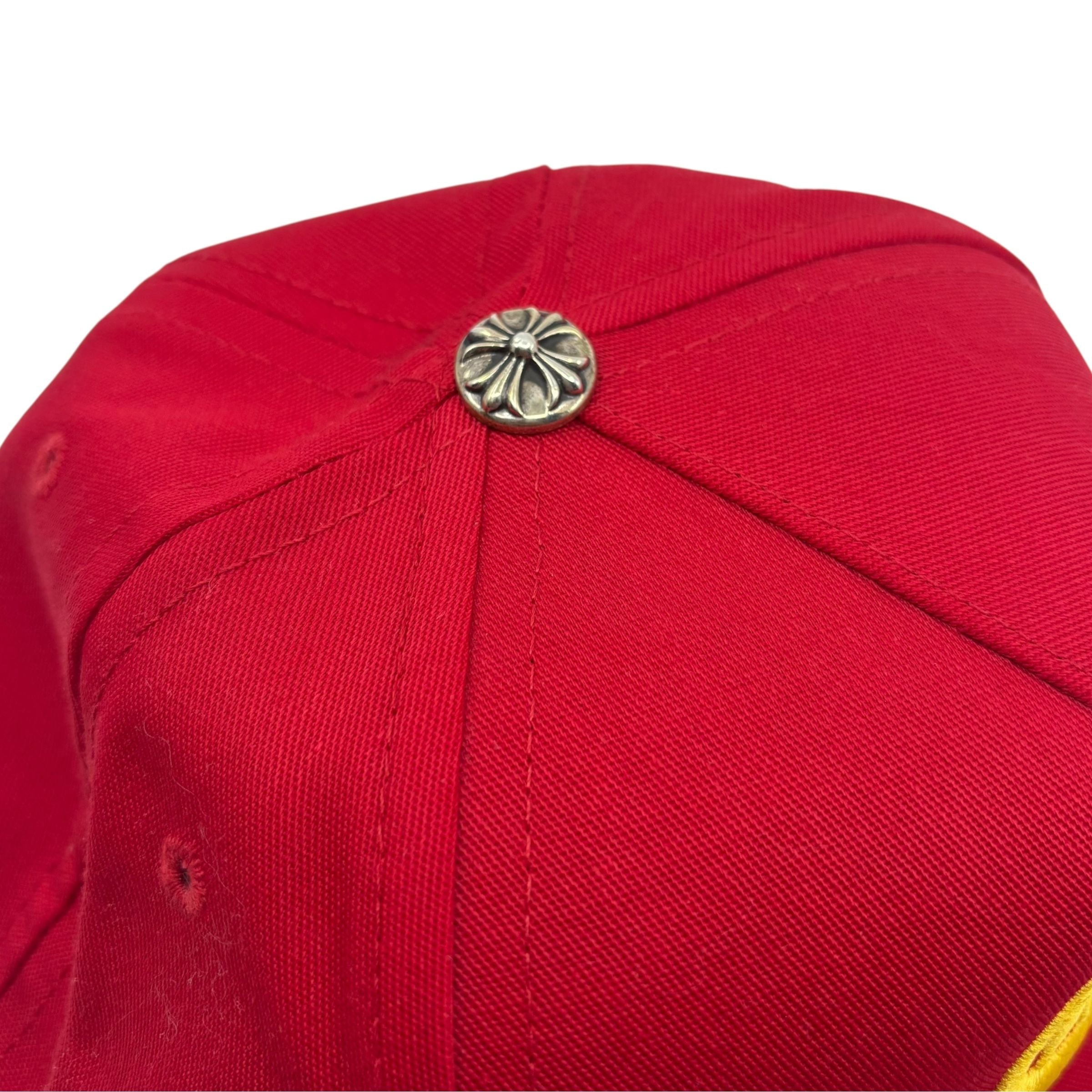 Chrome Hearts CH Silver Button Hat Red/Yellow