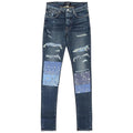 Amiri Bandana Artpatch Jeans Blue