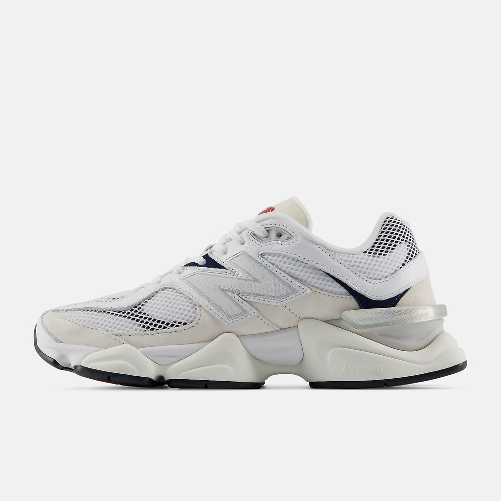 New Balance 9060 WHITE with SHADOW RED