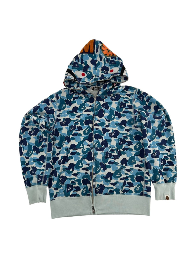 BAPE ABC Camo Shark Full Zip Hoodie 'Blue'