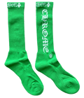 Chrome Hearts Vertical Logo Single Pair Sock Green