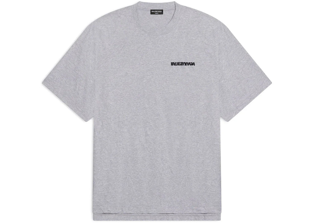 Balenciaga Turn Slit Tee Grey