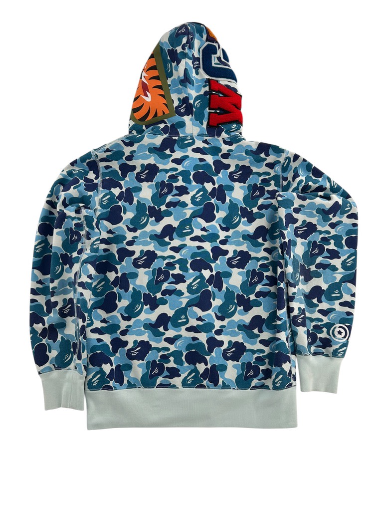 BAPE ABC Camo Shark Full Zip Hoodie 'Blue'