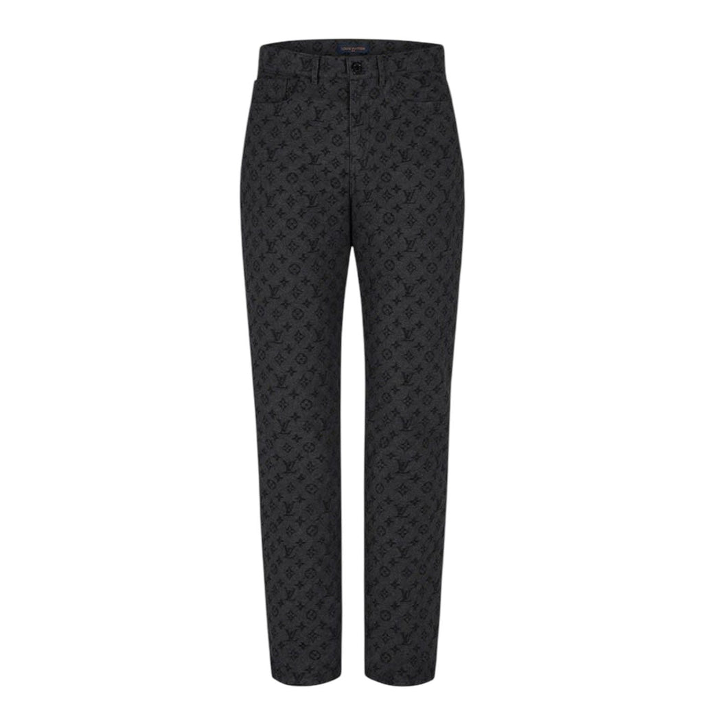 Louis Vuitton NBA Monogram Logo Denim Jeans Black