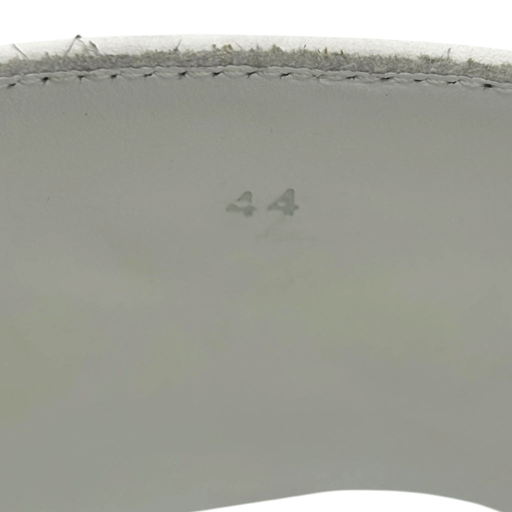 Chrome Hearts Leather Slides White