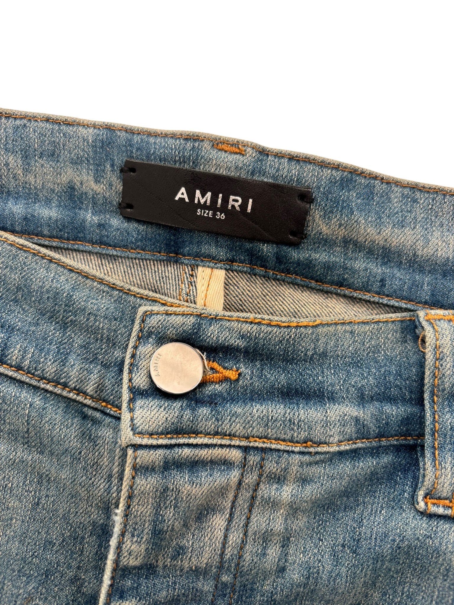 Amiri Hibiscus Floral Print Skinny Jeans