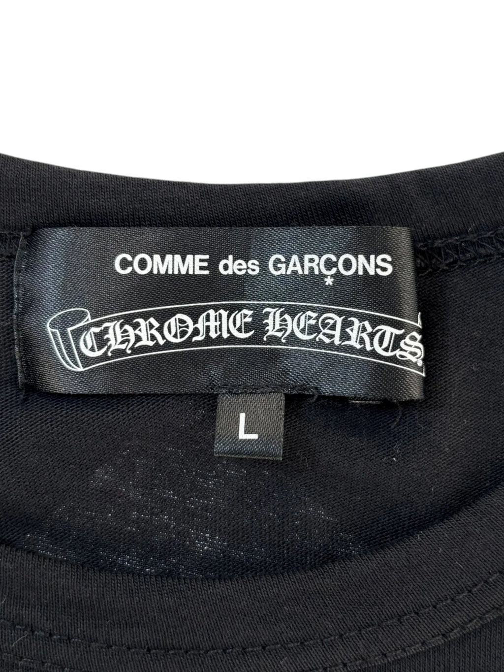 Chrome Hearts x CDG Logo Tee Black