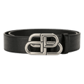 Balenciaga BB Large Croc Effect Leather Belt