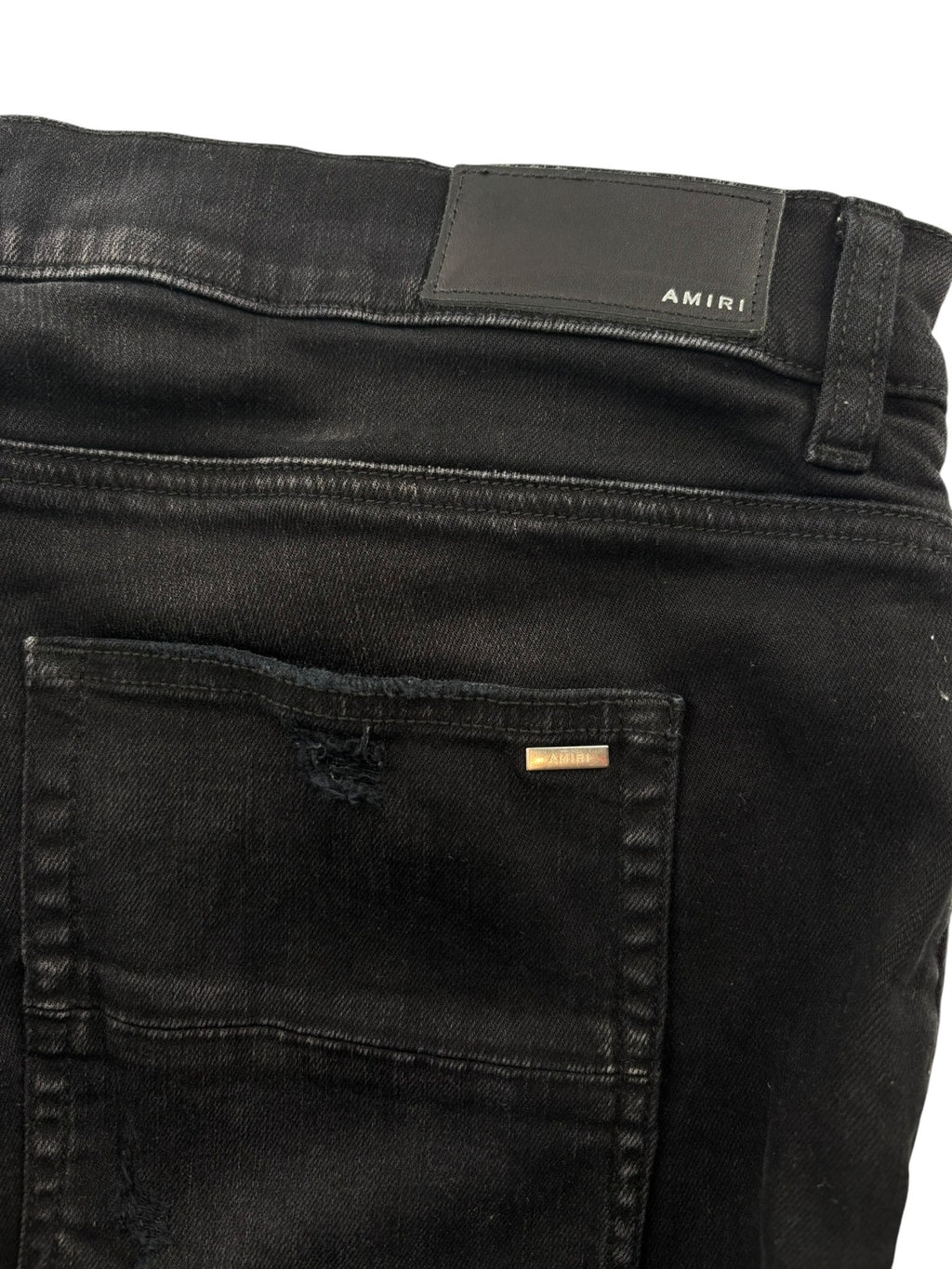 Amiri Camo Bone Jeans Aged Black